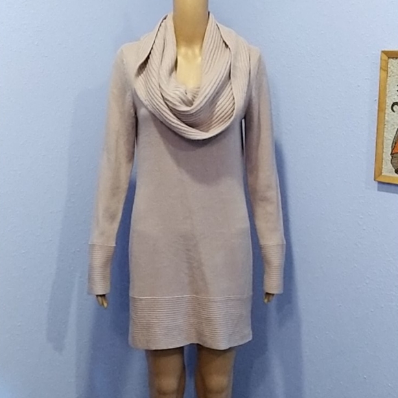 H&M Dresses & Skirts - H&M Cowl Sweater Mini Dress Dusty Rose Pink